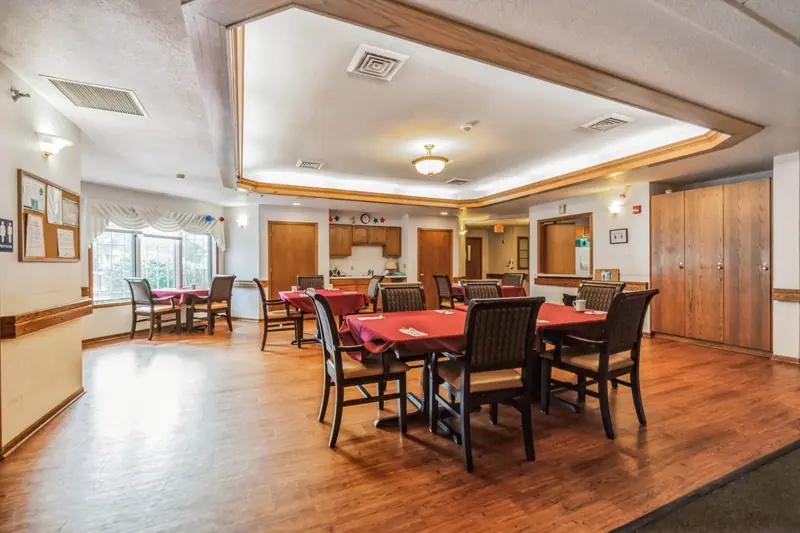 Activity and recreation room at Adava Care Pewaukee senior living in Pewaukee, WI